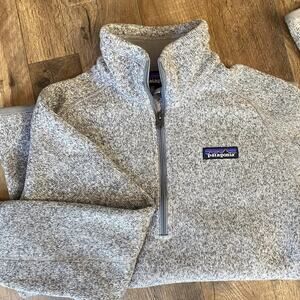 Patagonia Women's Birch White Better Sweater Fleece 1/4 Zip Pullover S